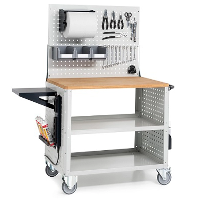 Vendita online Carrello Clever 1027 Large mm.1024x615x1540H - Grigio Chiaro RAL7035